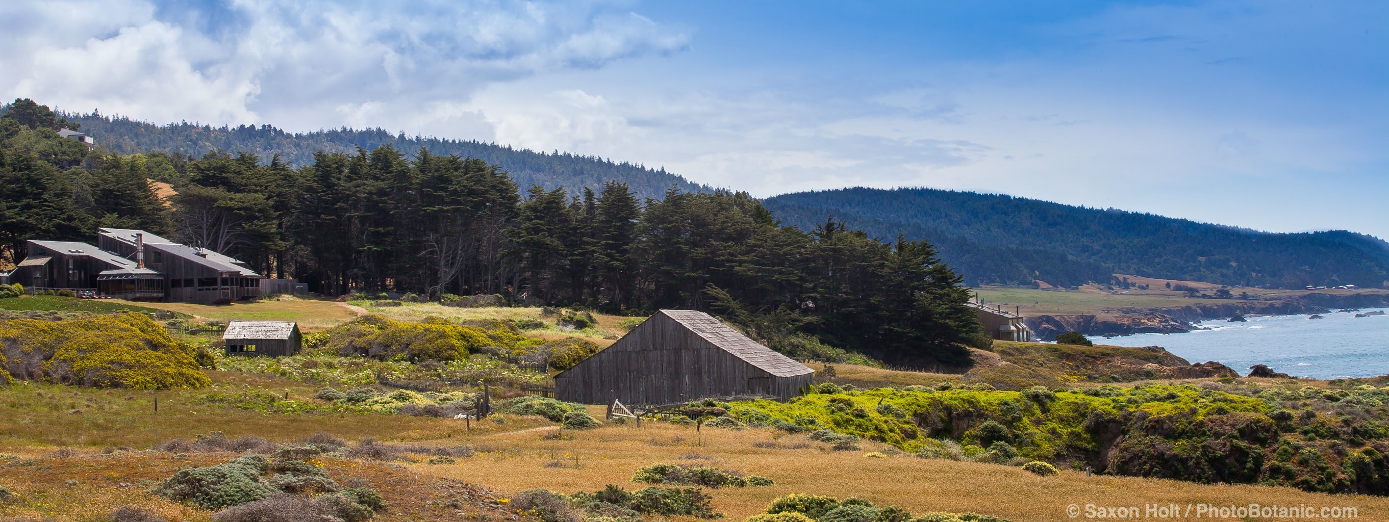 The Sea Ranch Lodge from Black Point coastal bluff